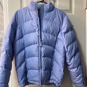 LL Bean Medium Periwinkle Goose Down Coat Winter